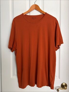 Maxwell Crewneck T-Shirt — Rust Orange